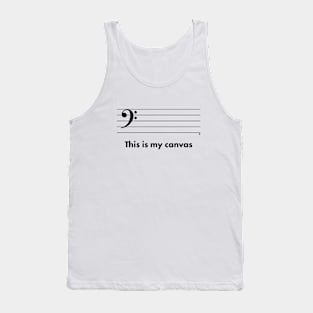 This Is My Canvas - Bass Clef Tank Top